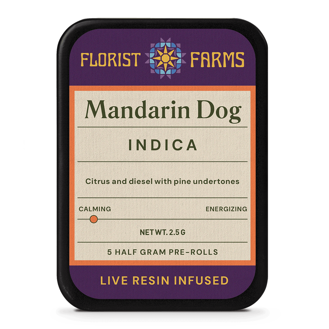 Live Resin Infused Mandarin Dog | Half Gram Pre-Rolls | 5pk at Silk Road NYC, Jamaica Queens