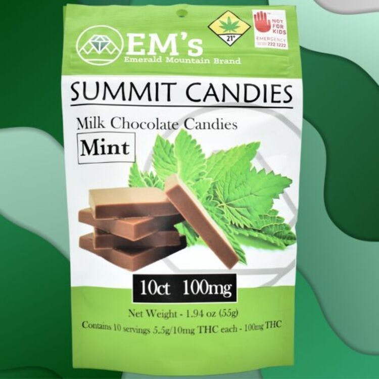 Summit Candies: Mint Milk Chocolates - 10pk 100mg