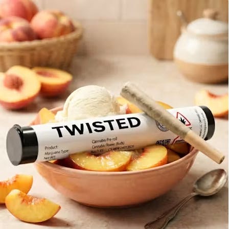 Product Twisted | Peaches & Cream | Infused Preroll