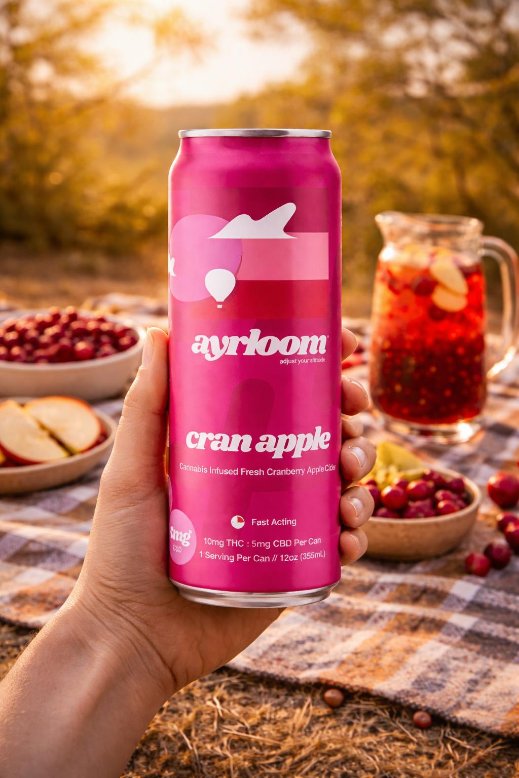 Product Ayrloom | Cran Apple | Beverage | 12oz | 10mg