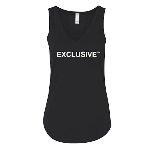 Exclusive Womens Black V Neck Tank Top – S-active