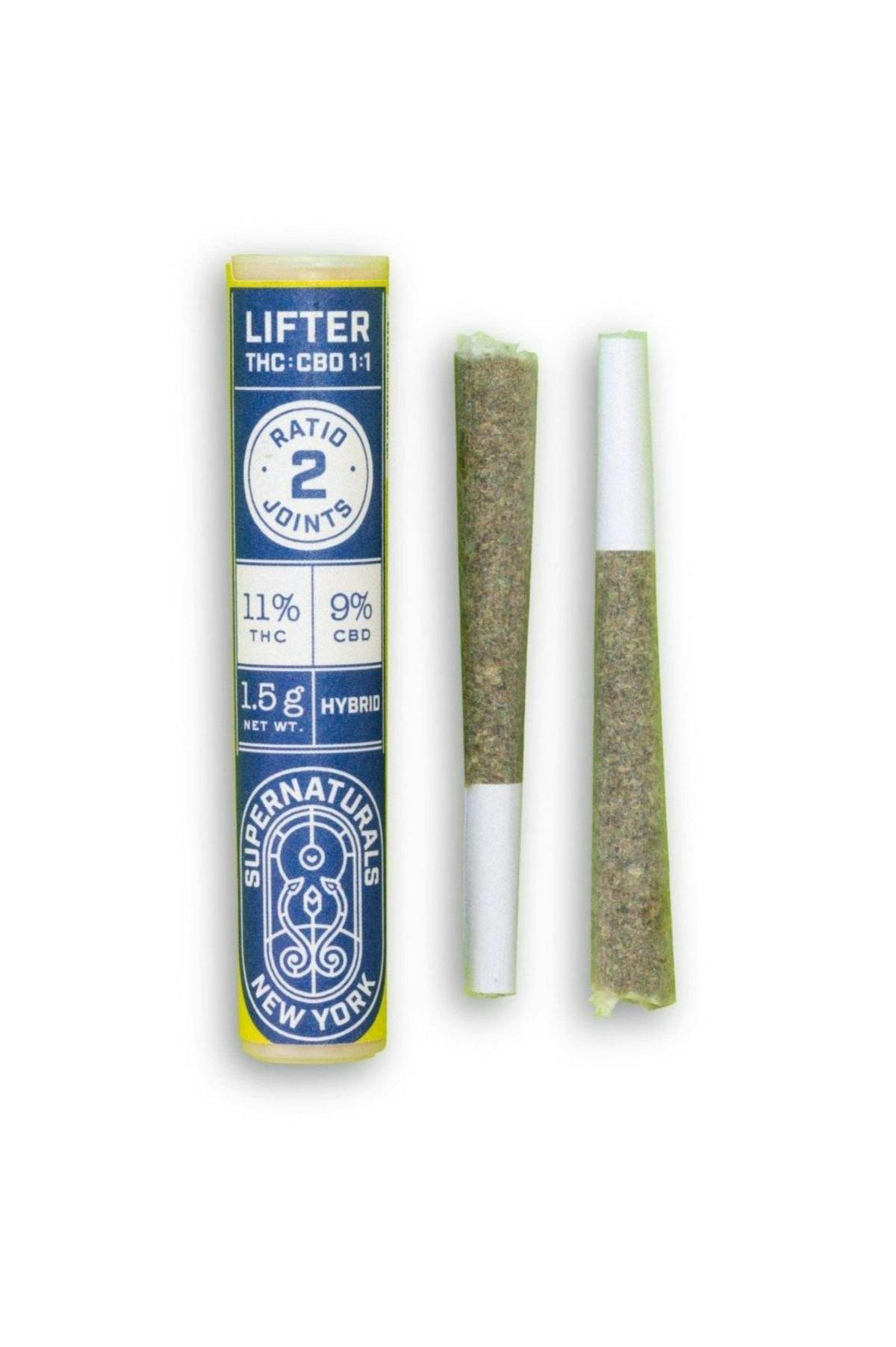 Photo of Supernaturals – Lifter 1:1 (THC:CBD) 2pk Prerolls