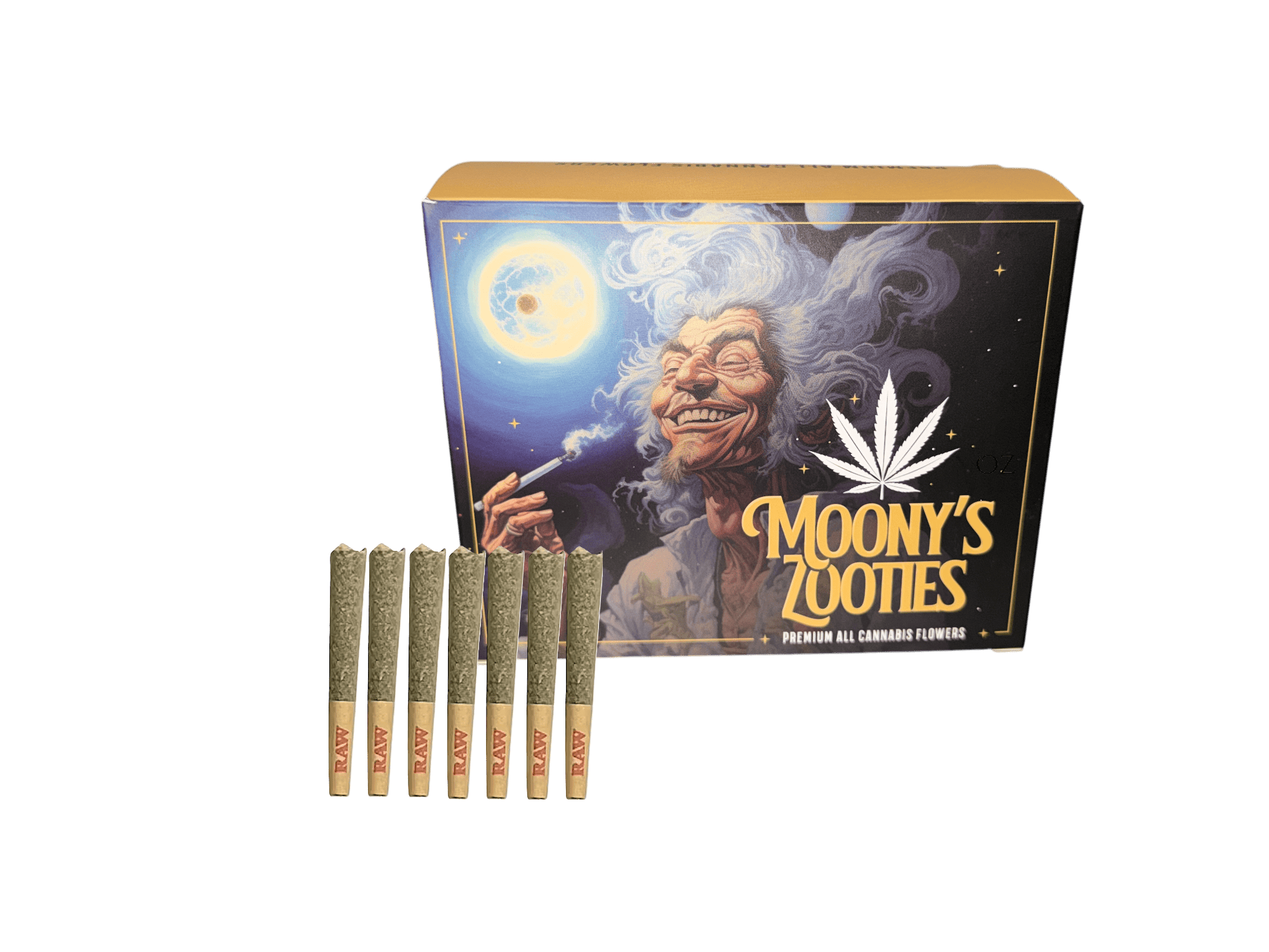 Moonys Zooties Blue Zushi 7pk 3.5g Pre-Rolls