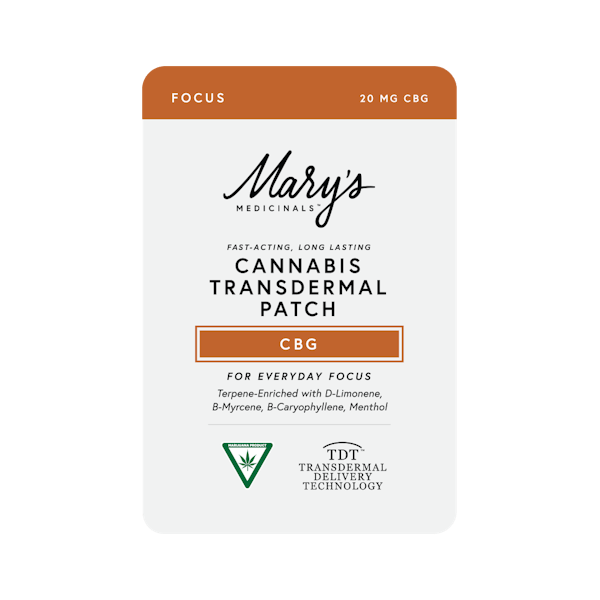Mary's Medicinals | Transdermal Patch Focus CBG | 20mg