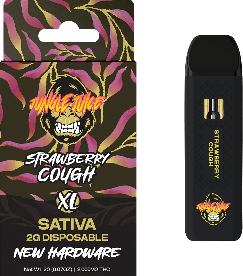 Product: JUNGLE JUICE | STRAWBERRY COUGH | DISPOSABLE SATIVA
