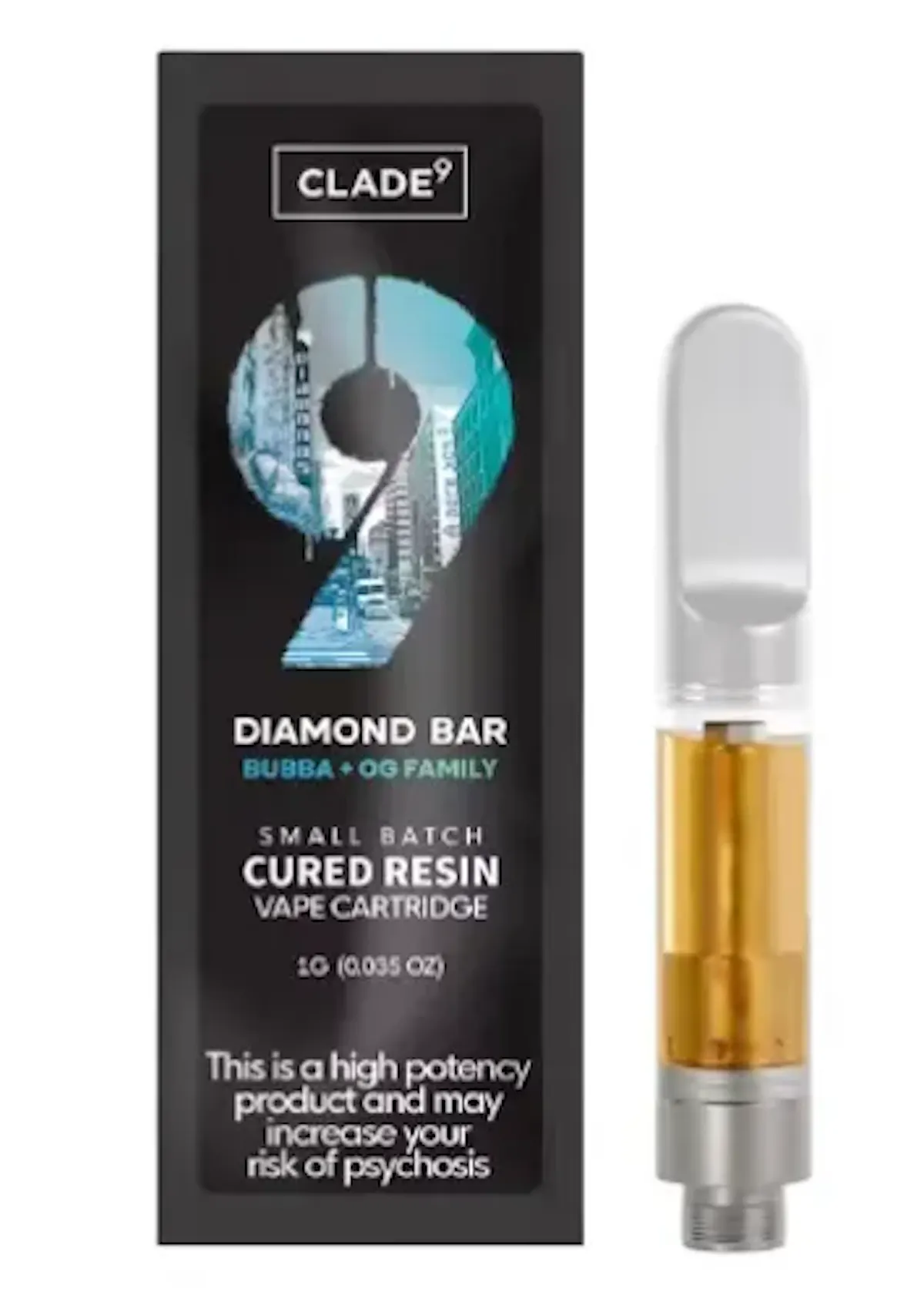 Clade9 Diamond Bar 1g Resin Cartridge 1g Vaporizers | Clade9
