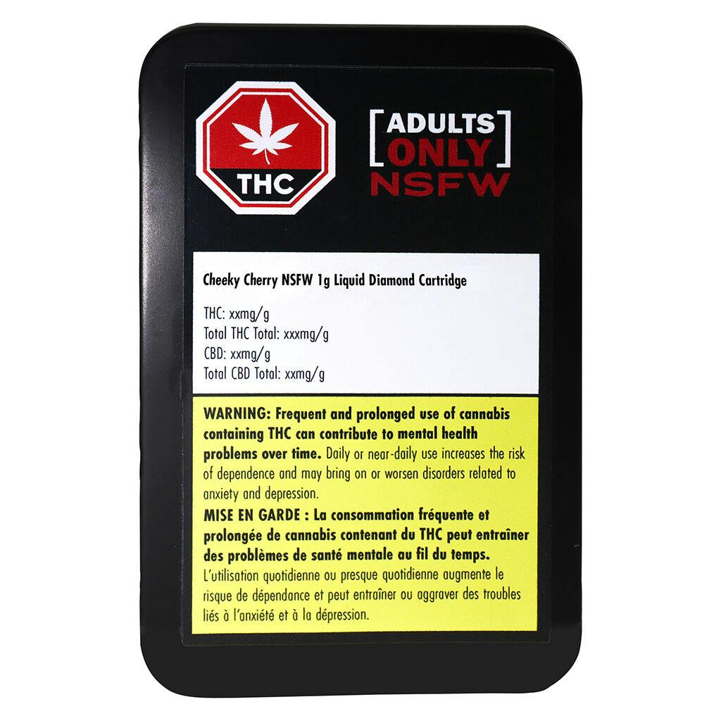 Adults only - cheeky cherry nsfw liquid diamond 510 thread cartridge