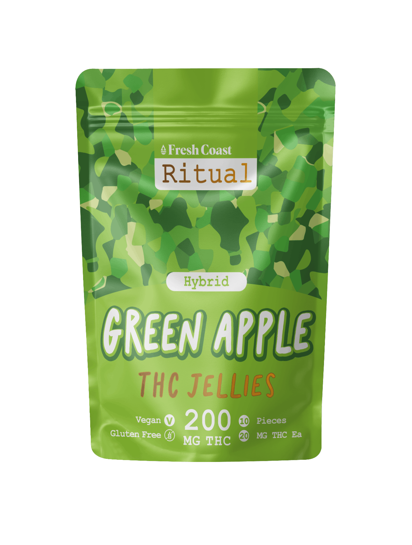 Product: Fresh Coast | Jellies Green Apple Hybrid Gummies | 200mg
