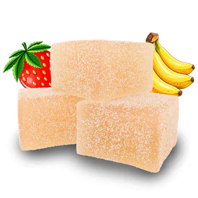 Strawberry Banana- Distillate Chews, as Jungle Boys's menu shows it
