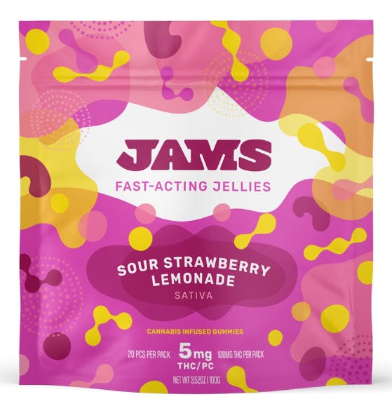 Select Nano Jams Sour Strawberry Lemonade Gummies 20pk 100mg