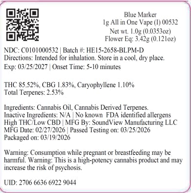 Blue Marker All in One Vape T855 (00532)