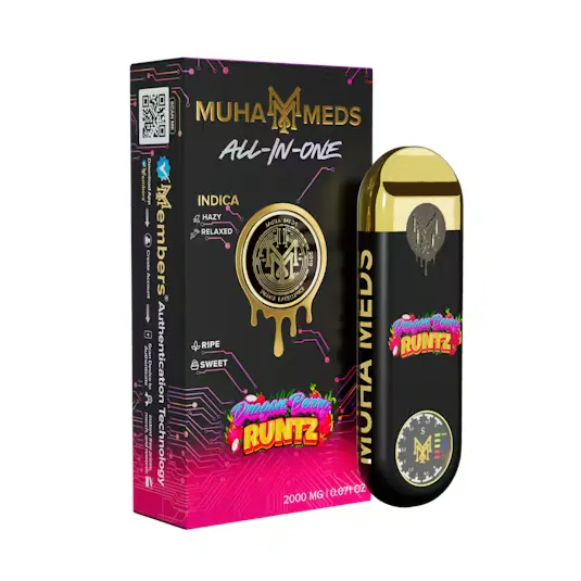 Muha Meds Distillate All-in-One Vape - Dragon Berry Runtz | NOXX