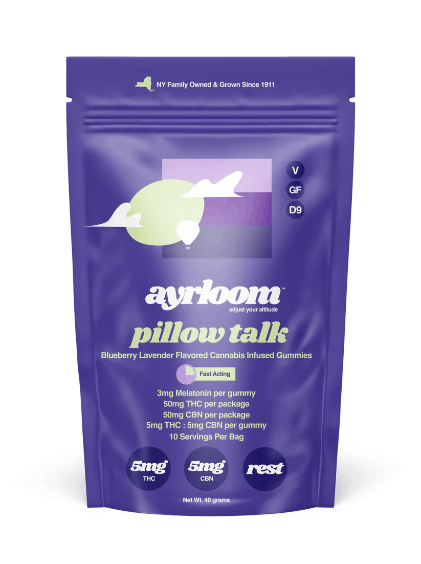 image of Ayrloom | Blueberry Lavender “Pillow Talk” | 2:1 | 10MG THC : 5MG CBN 10 Pack