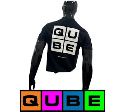 Qube | Black Shirt | Design & Logo | Extra Large-1