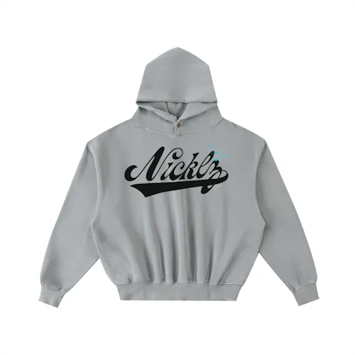 Nicklz Grey Washed Fleece Hoodie | S-active