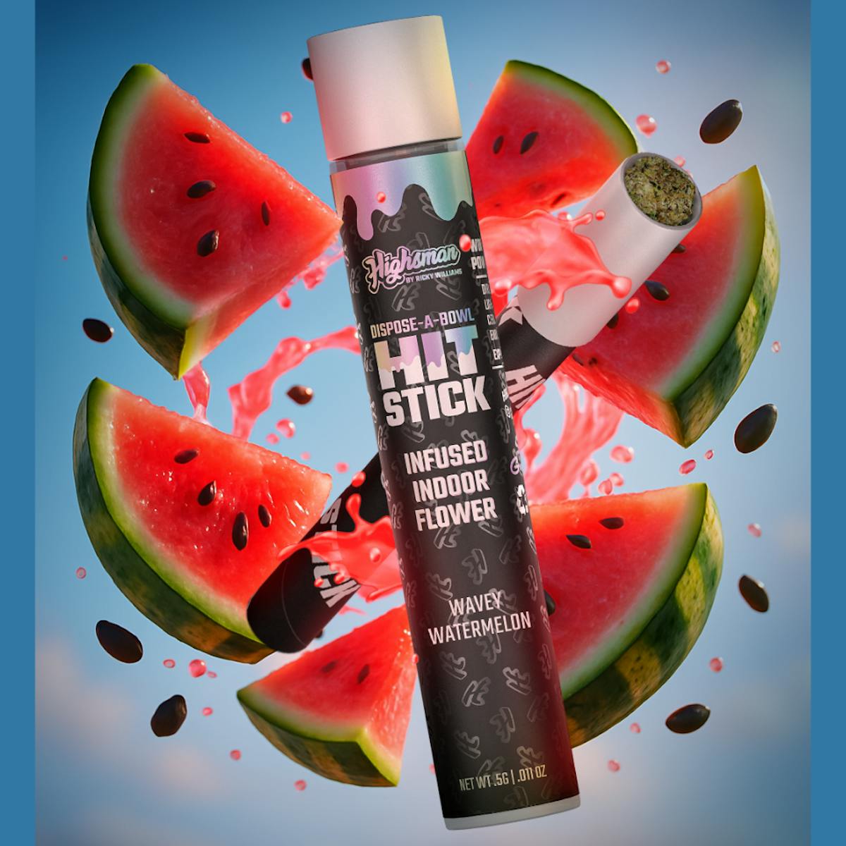 Photo of Highsman Hit Stick l Wavy Watermelon Infused Flower Dispos-a-Bowl l 1pk l .5g