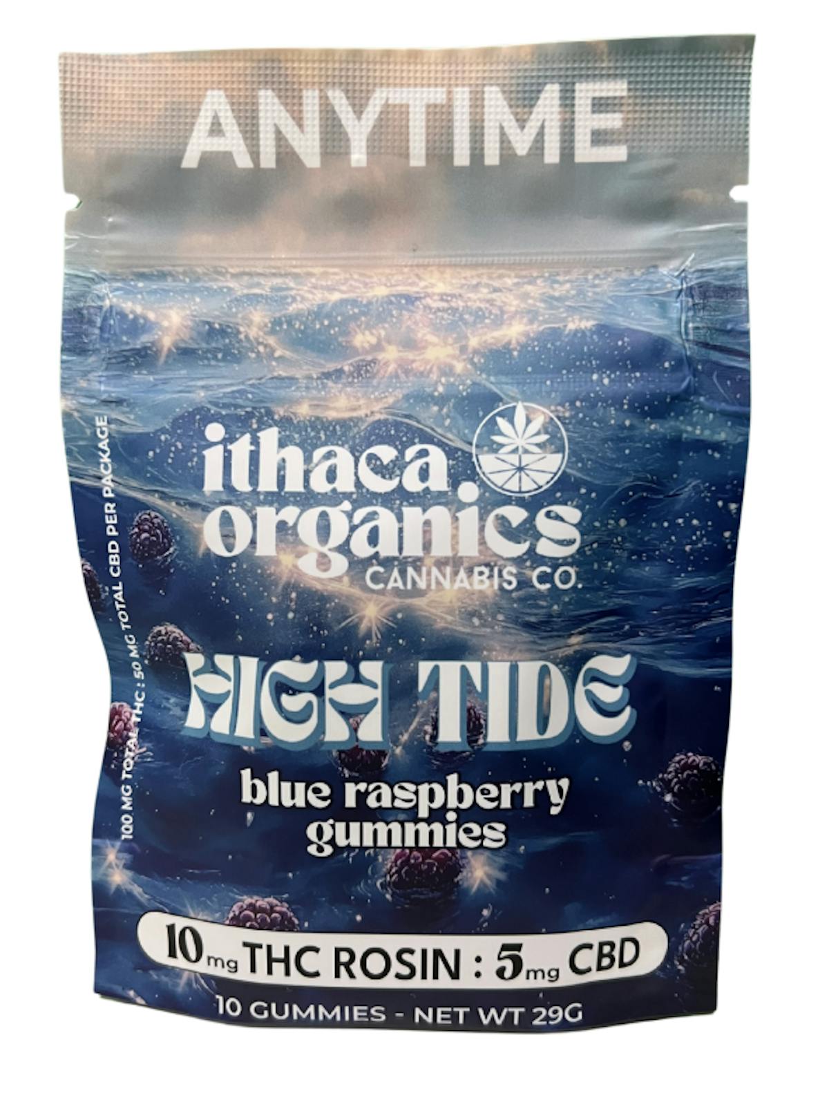 Photo of Ithaca Organics | Edible | High Tide – Blue Raspberry | 2:1 THC:CBD 10pk