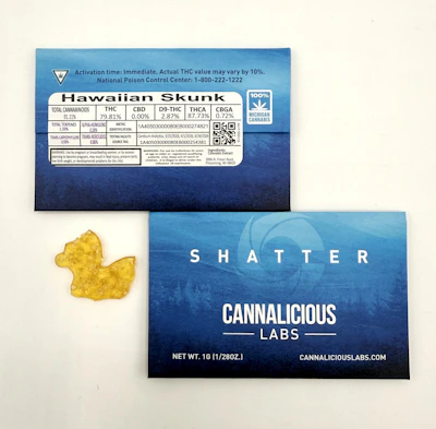 Cannalicious - 1g Shatter - Hawaiian Skunk - CONCENTRATES by Cannalicious Labs at King of Budz
