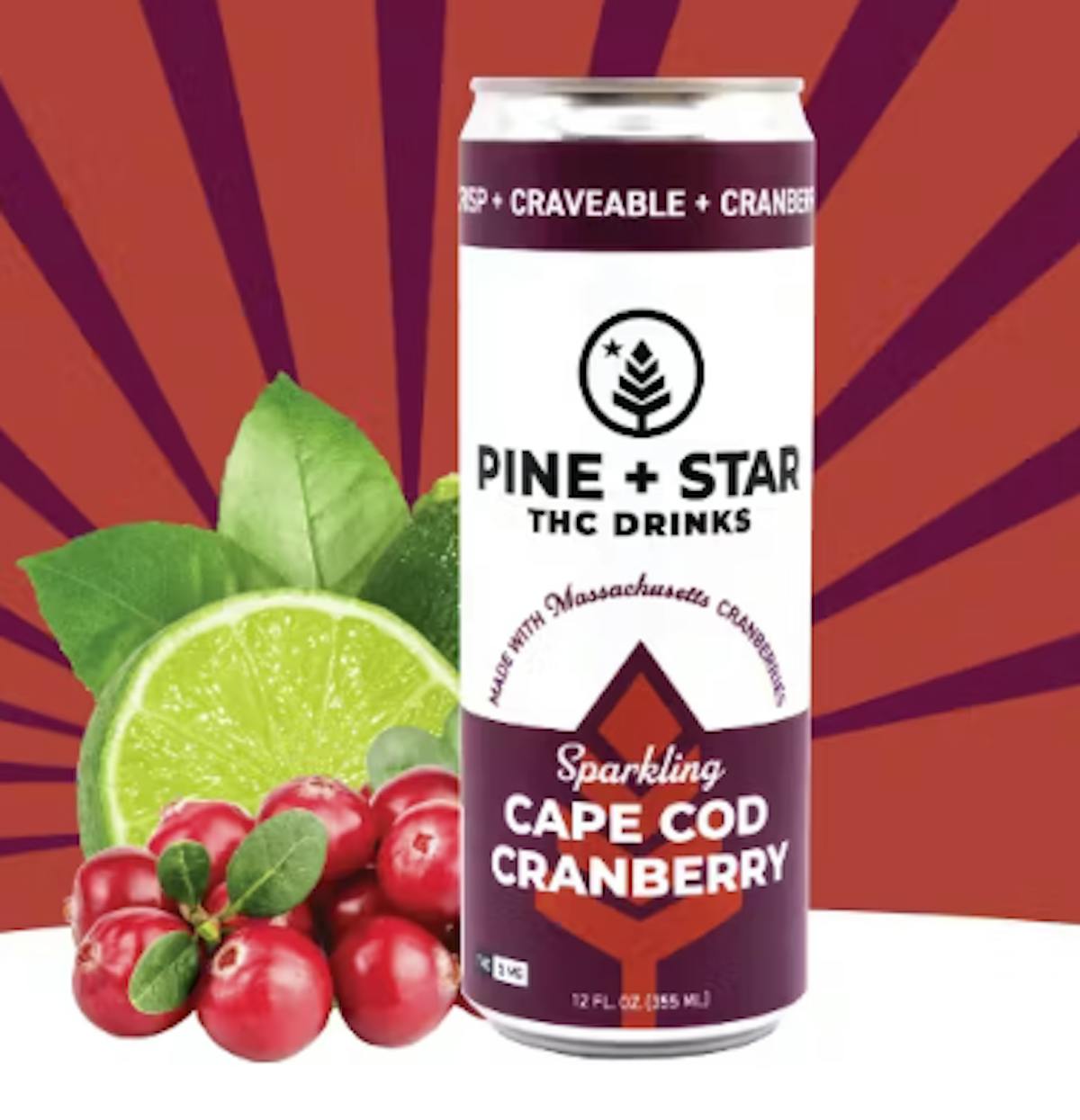 Photo of Pine + Star Cape Cod Cranberry 5mg 12oz