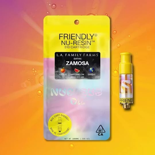 Friendly Brand | Zamosa - Sativa - 1g Cured NURESIN 510 Cart | The