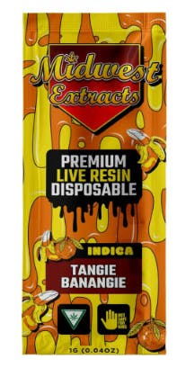 MIDWEST EXTRACTS | TANGIE BANANGIE | LIVE RESIN DISPOSABLE INDICA/HYBRID