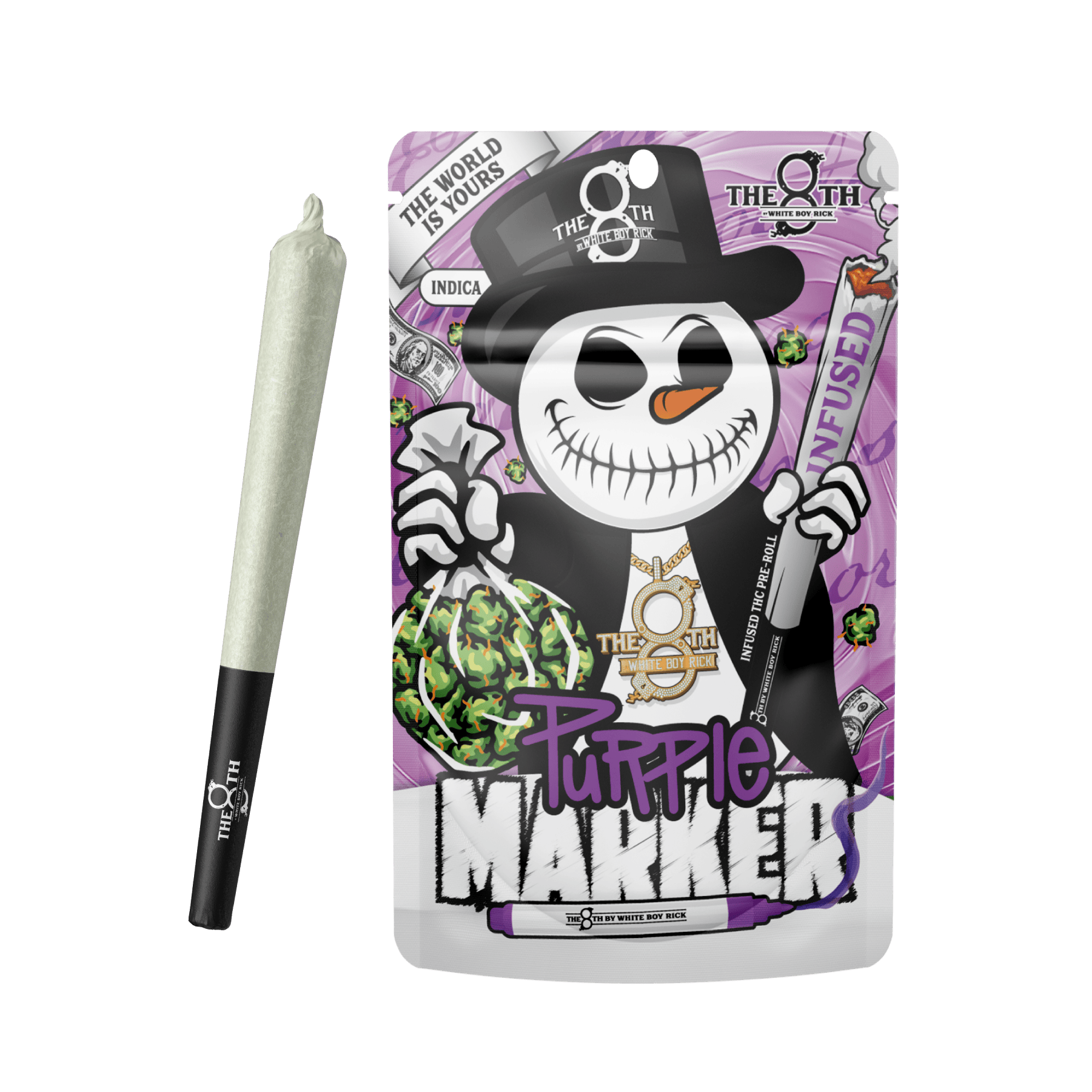 Buy The 8th - 1.2g Infused Preroll - Purple Marker Pre rolls