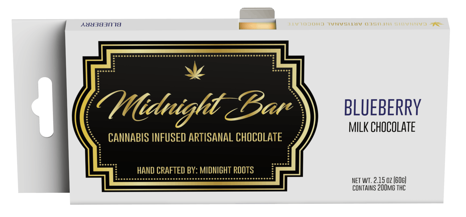Product: Midnight Roots | Chocolate Bar - 200mg - Blueberry Milk Chocolate