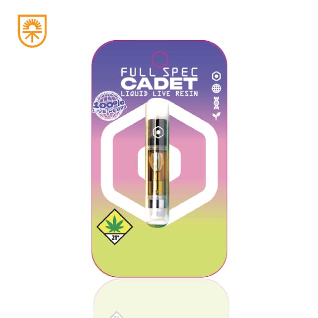 Embark on your live resin journey with Full Spec Cadet, the perfect introduction for those new to the world of concentrates.

Designed for the 'live resin curious,' Cadet offers the same tried-and-true Full Spec Liquid Live Resin you and your customers know and love—no recipe changes, just a more accessible price point. Featuring staple strains and bold, full-spectrum flavor, Cadet is ideal for those seeking a better vape experience, whether they're distillate fans, cured resin enthusiasts, or simply exploring the benefits of live resin.