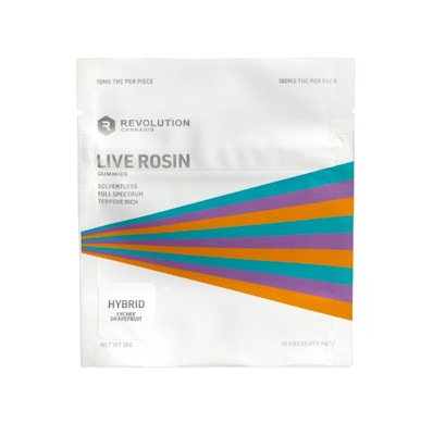 Product REV Rosin Gummies - Lychee Grapefruit 100mg (10pk)