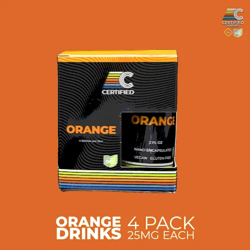 Certified Cultivators | Orange Drink | 4pack | 100mg-active