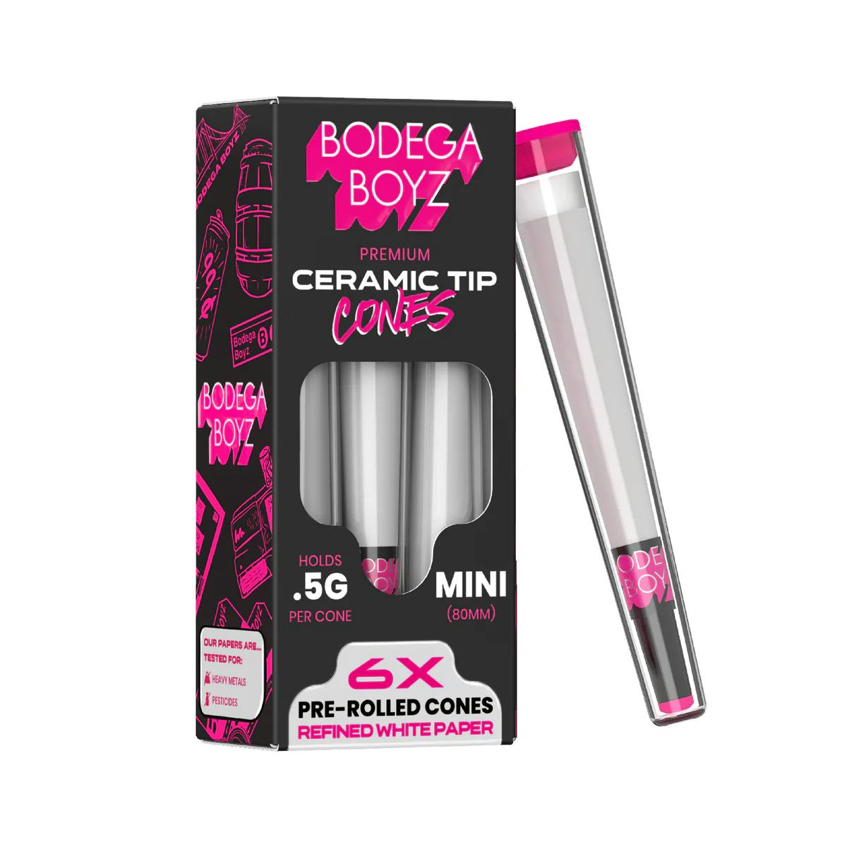Bodega Boyz Ceramic Tip  Cone Refined White Paper 6pk