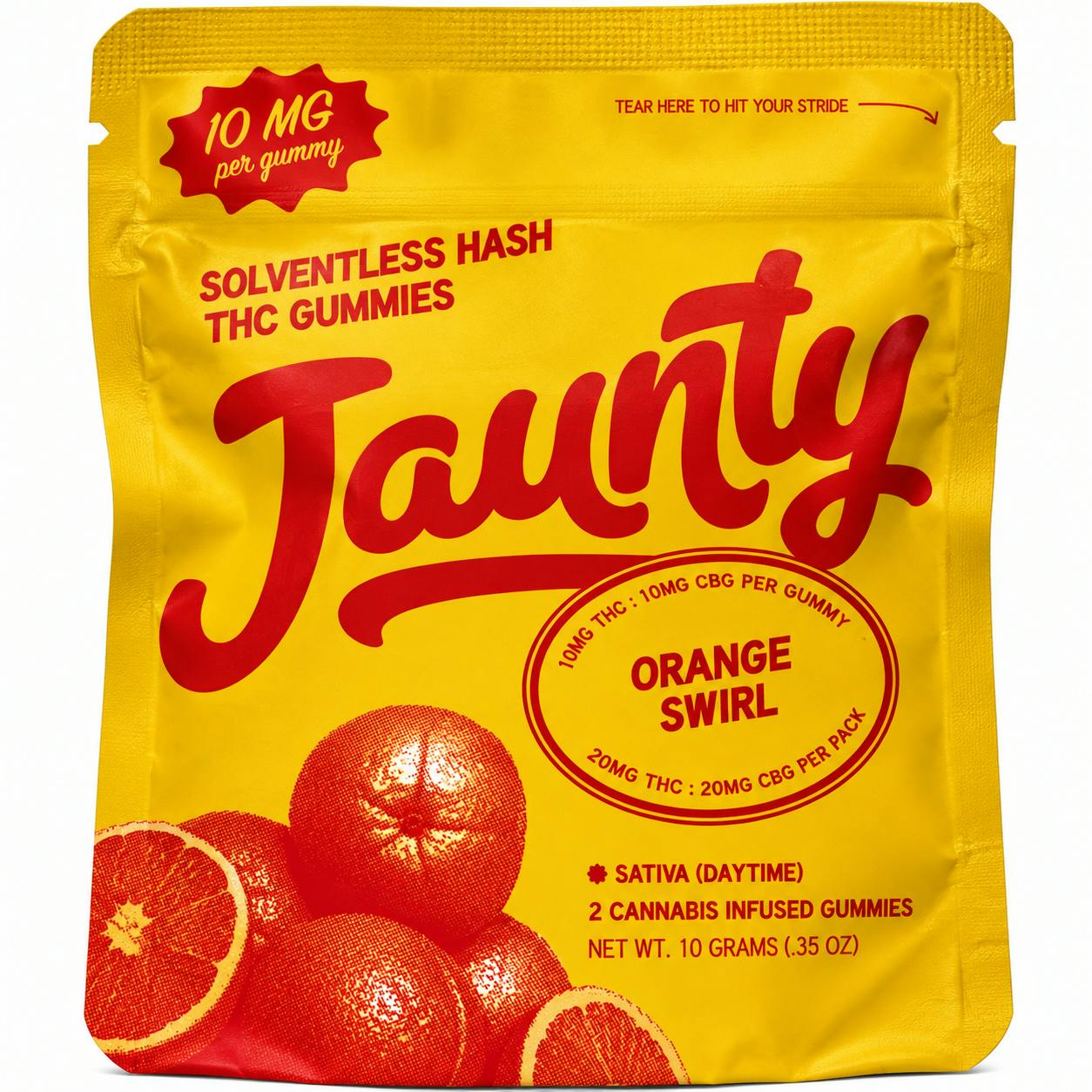 Jaunty - 20mg Gummies 2:1 THC/CBG - Orange Swirl