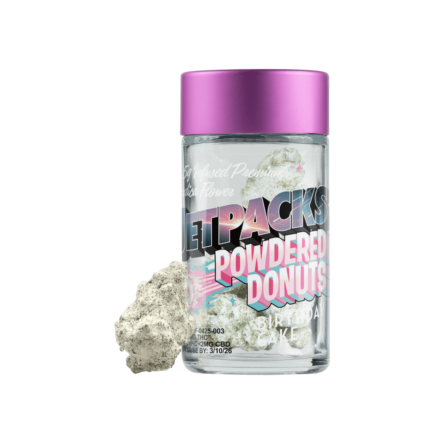 Jetpacks Birthday Cake 3.5g Powdered Donuts Infused Flower