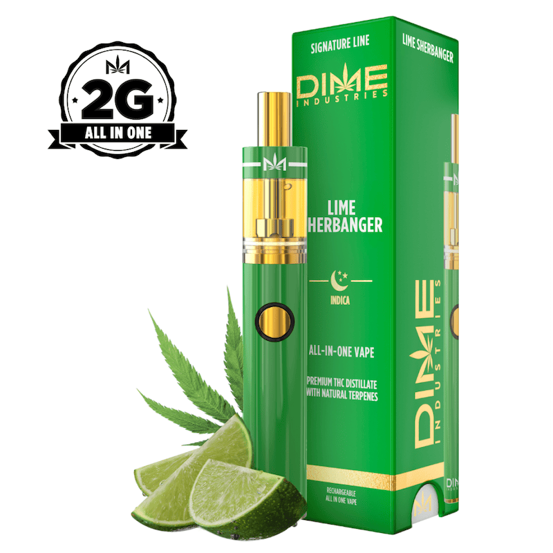 Product Dime - Lime Sherbanger Signature Line Disposable Vape (2g)