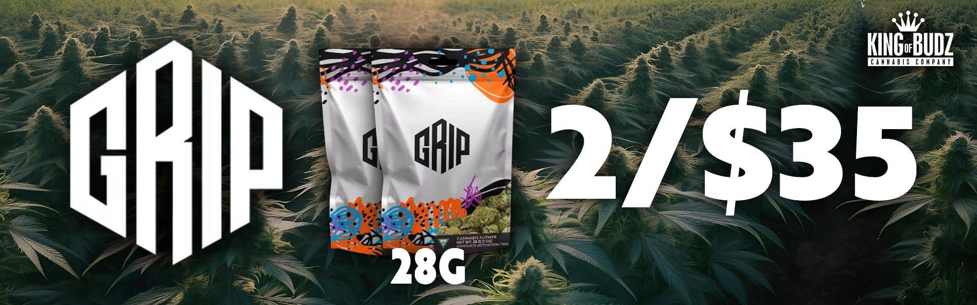 GRIP 28g Prepack - 2 for $35