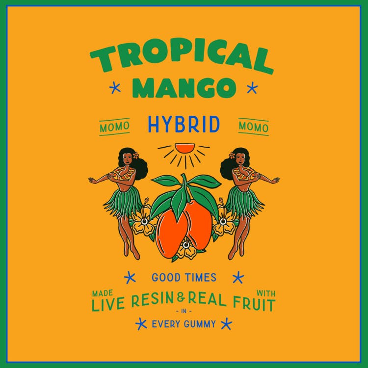 Momo: Tropical Mango - Live Resin Gummies 10pk 100mg