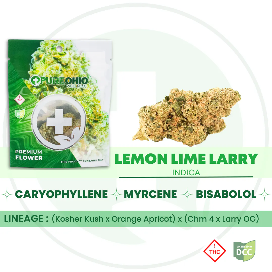 Lemon Lime Larry (Indica) - 3.5g at Pure Ohio Wellness - Tallmadge