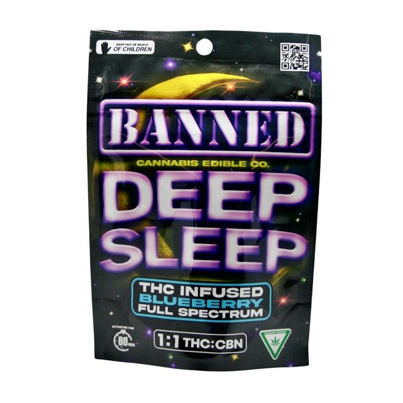 Banned - Blueberry Deep Sleep Gummies 200mg THC:CBN