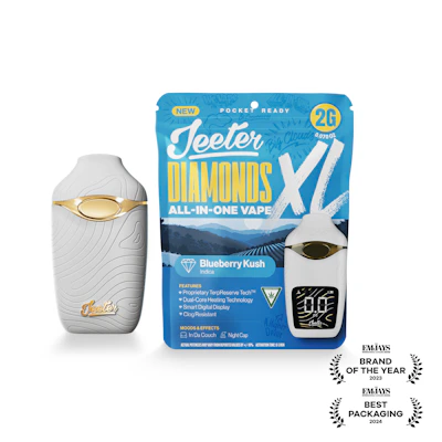 Jeeter - 2g Liquid Diamond Disposable - Blueberry Kush - DISPOSABLES by Jeeter at King of Budz