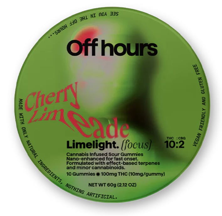 Off Hours-10pk THC Gummies (10mg) V,GF-Limelight (Focus)