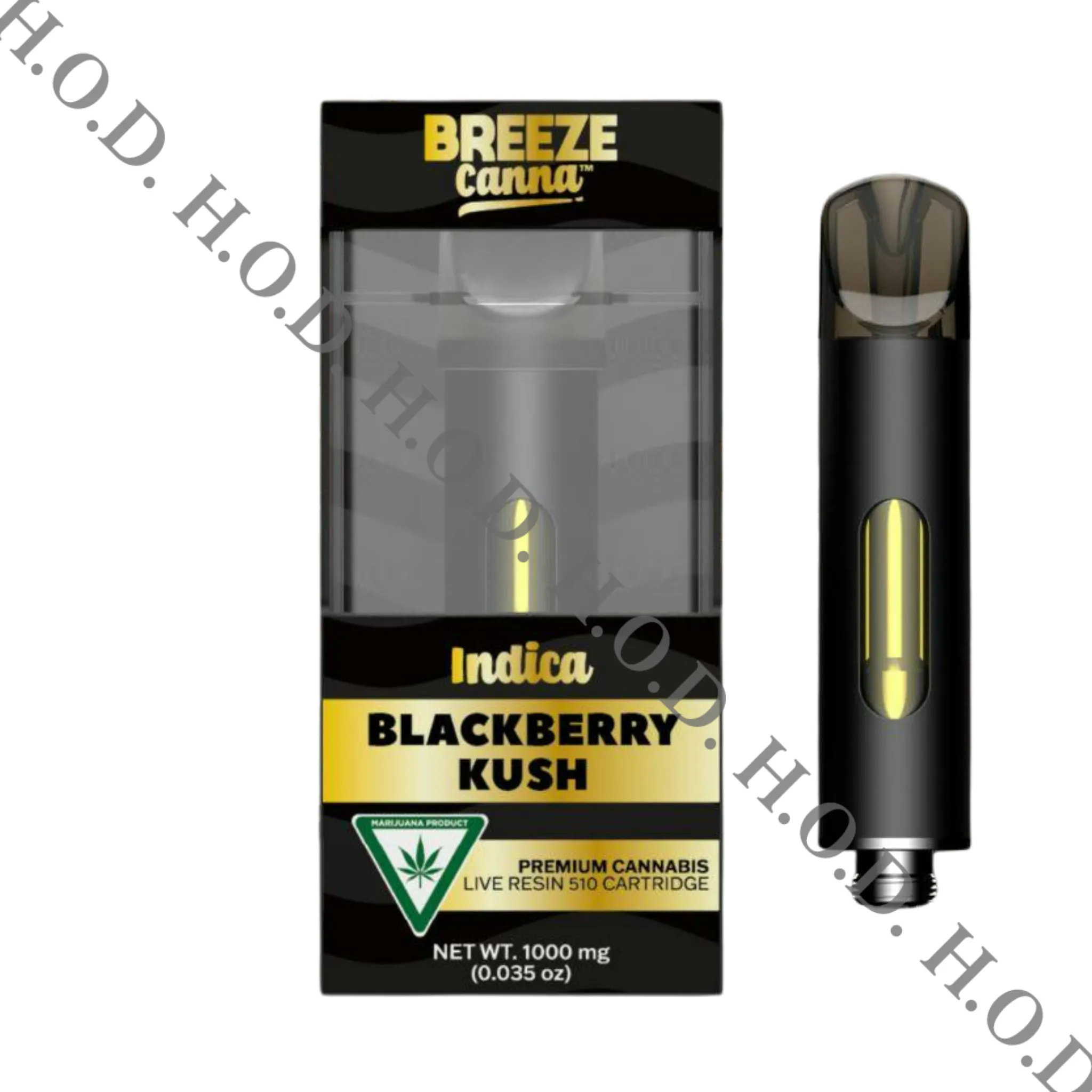 Breeze Canna Blackberry Kush Live Resin Cart 1g at House of Dank