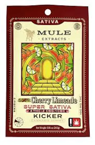 Mule 100mg 1:1:1:2 THC:CBD:CBN:CBG SOUR BLUE RAZZ LEMON “DAY QUAD