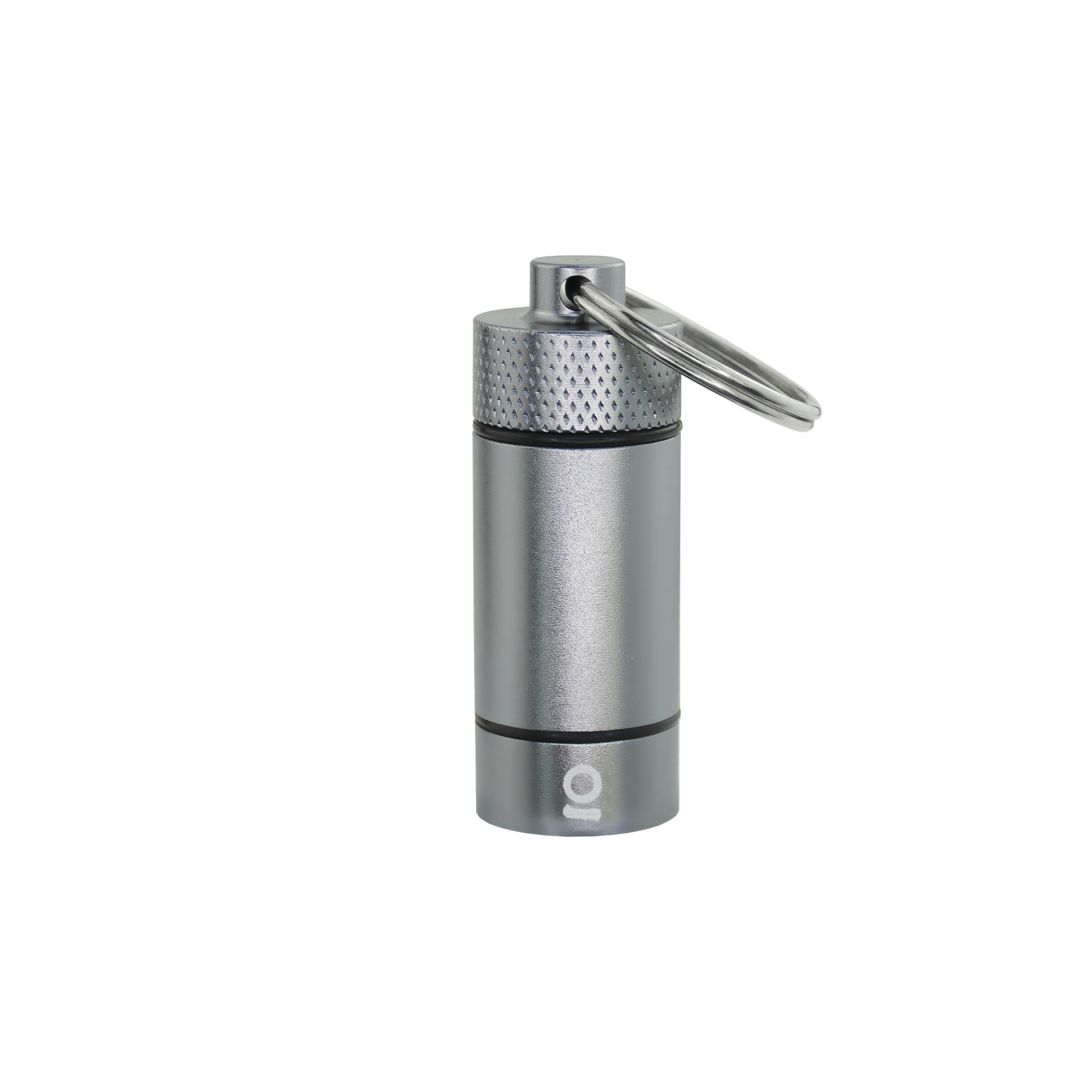 Aluminum Storage Flower Key Chain | Gun Metal