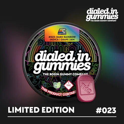 Dialed In: Grape Jam – Live Rosin Gummies 10pk 100mg-active