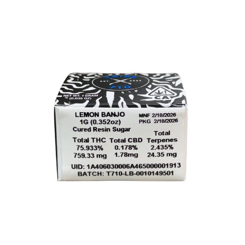 LEMON BANJO CURED RESIN SUGAR