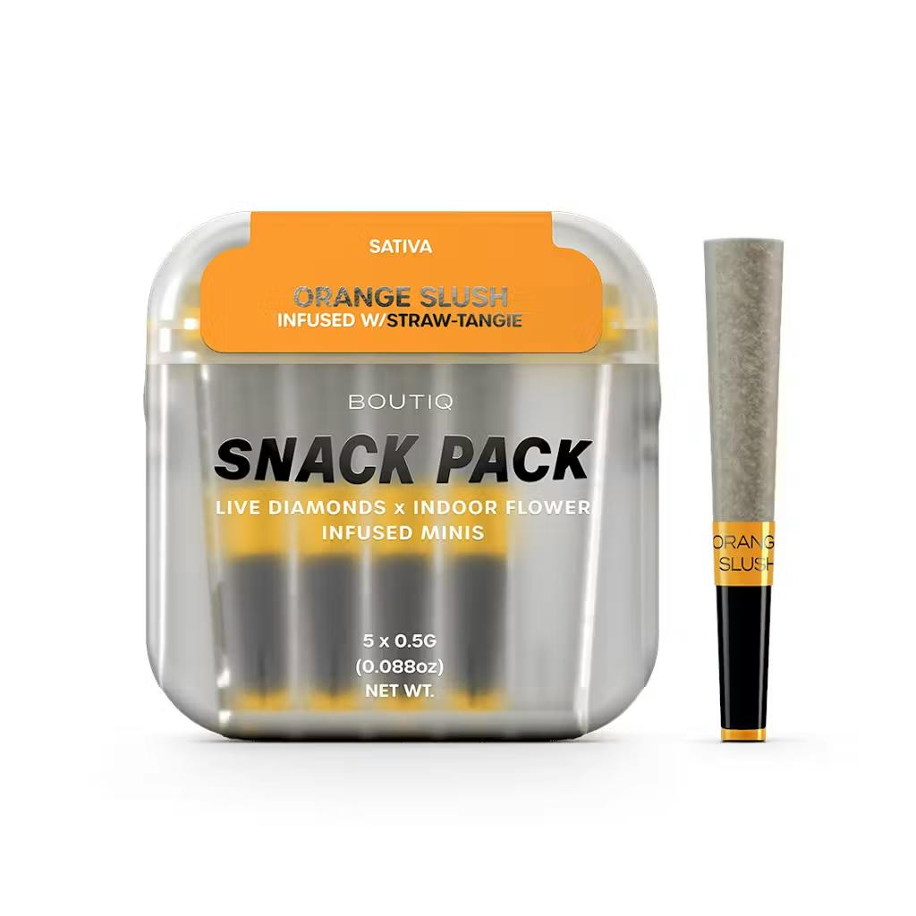 Boutiq - 5-Pack .5g Live Diamond Infused Prerolls - Orange Slush