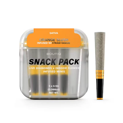 Boutiq - 5-Pack .5g Live Diamond Infused Prerolls - Orange Slush - PRE_ROLLS by Boutiq at King of Budz