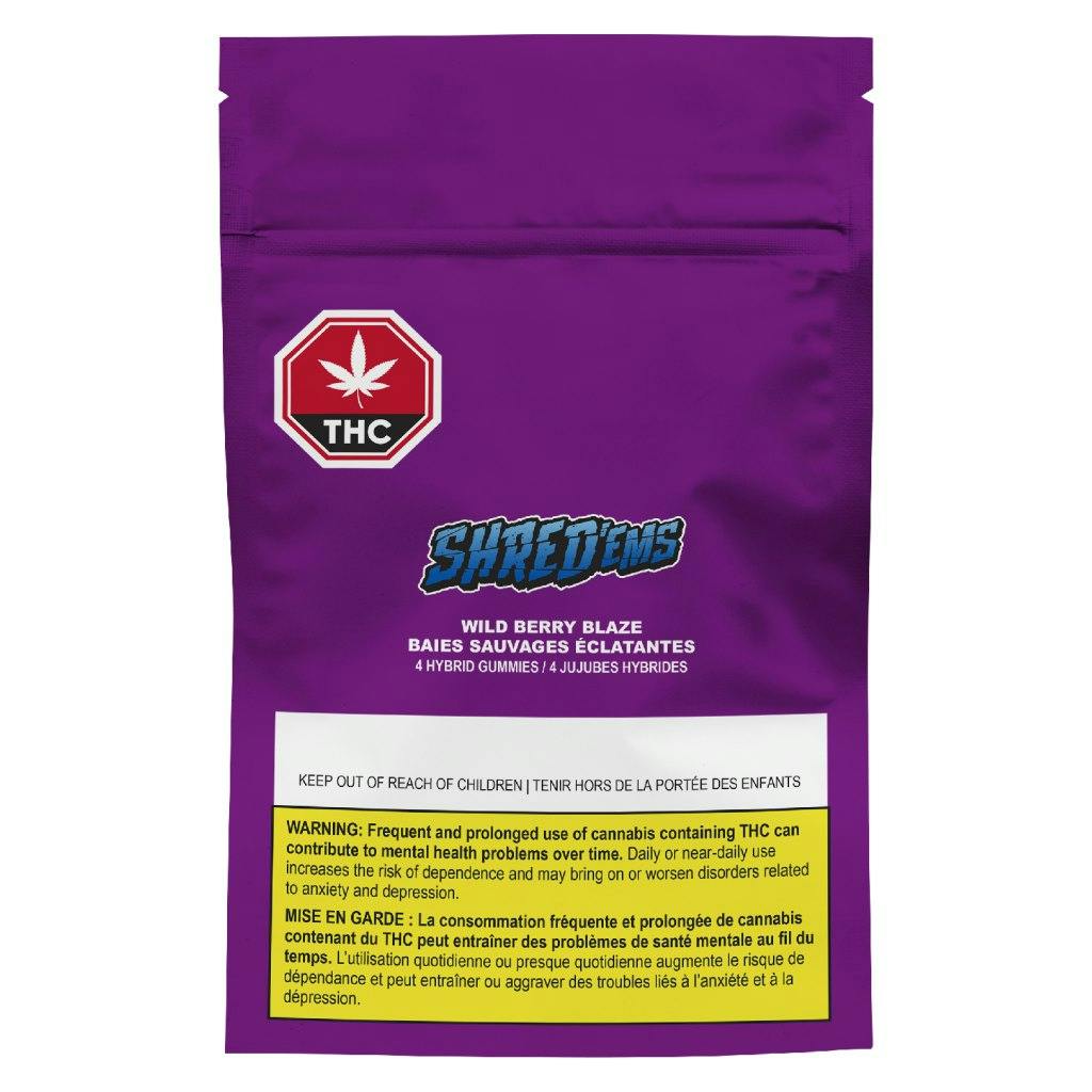 Shred'ems - wild berry blaze soft chews - 4 pack