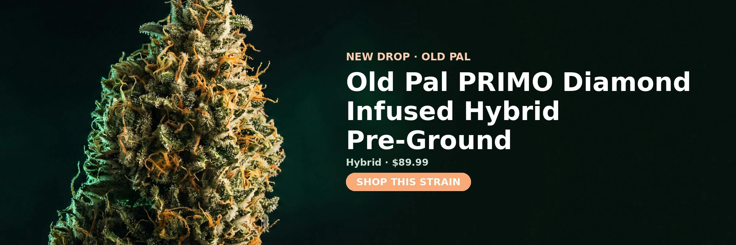 Old Pal PRIMO Diamond Infused Hybrid Pre-Ground now in stock at Green Legacy DC