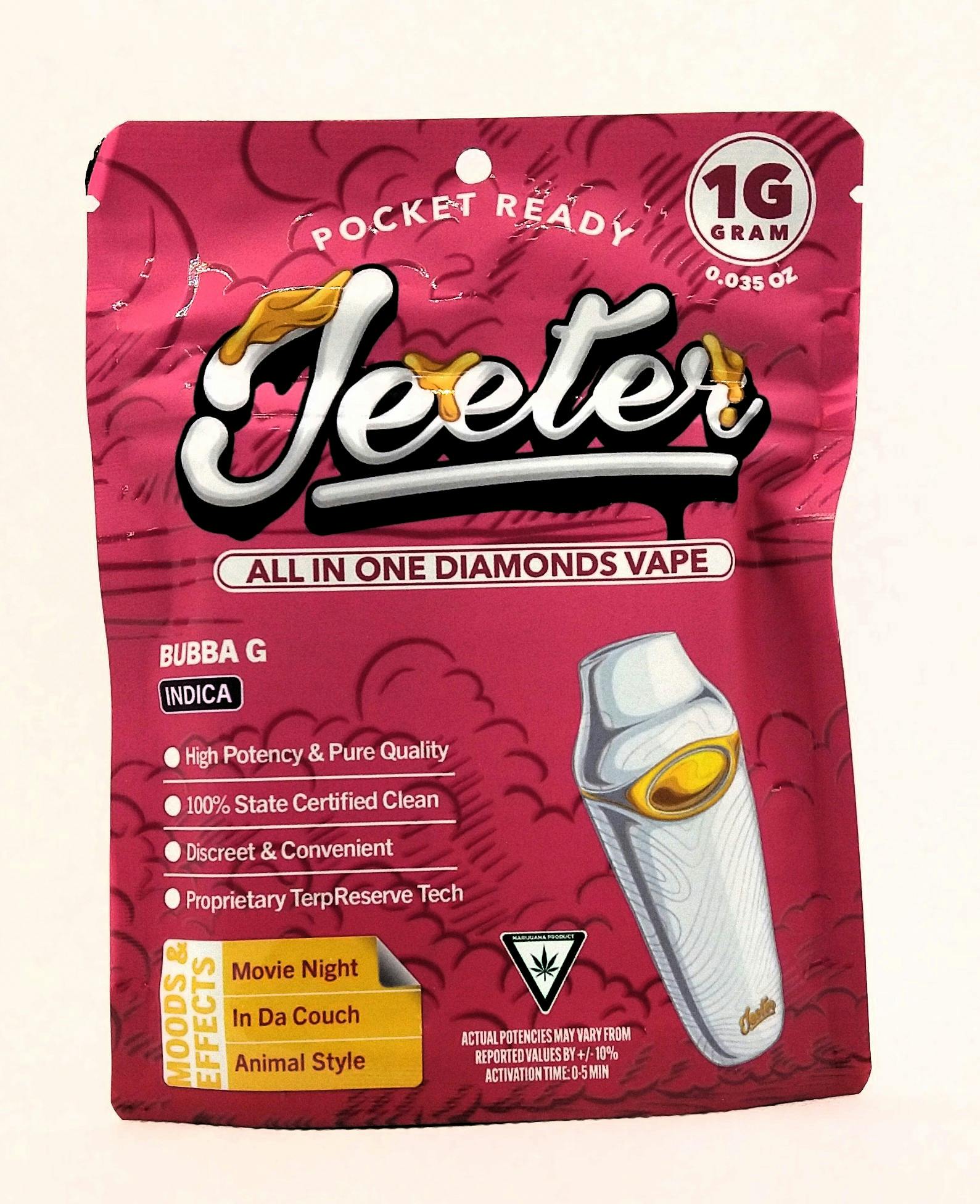 Product: Jeeter | Bubba G | Liquid Diamonds Disposable | 1g | Indica